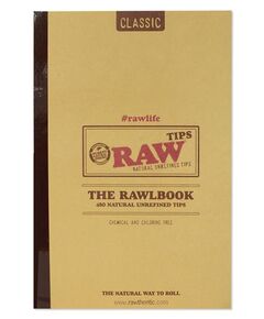 Product_RAW Natural Unrefined Tips ''TheRAWLBOOK'', hochformat. Buchmit 480 eingestanzten Tips _Cannadusa_Marketplace_Buy