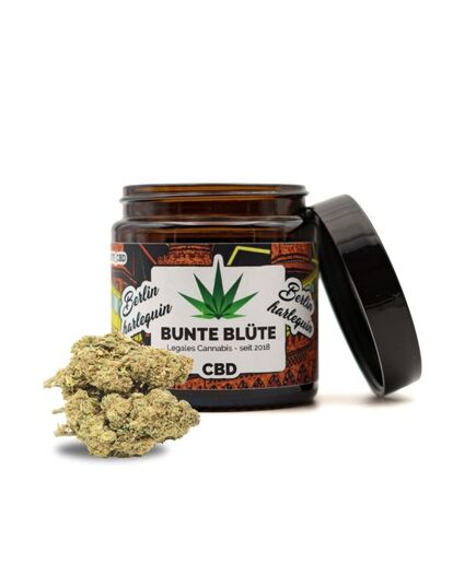 Product_CBD-Blüte Berlin Bunte Blüte, Strain: 5, Strain: Berlin Harlequin_Cannadusa_Marketplace_Buy