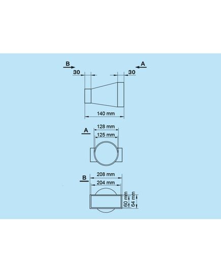 Produkt_Übergangsstück Ø125mm auf 208x64mm_, 3 image_Cannadusa_Marktplatz_Kaufen