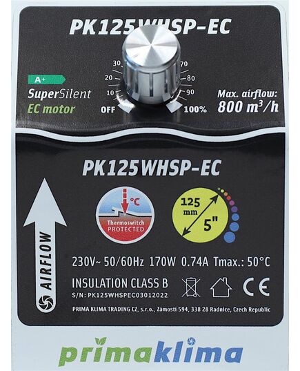 Produkt_Prima Klima PK125WHSP-EC 800m³h, Ø125mm 0-100%_, 2 image_Cannadusa_Marktplatz_Kaufen