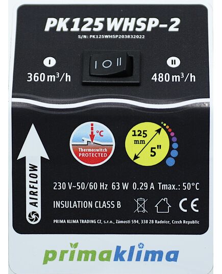 Produkt_Prima Klima PK125WHSP-2 360/460m³h, Ø125 2Speed AC Whisper_, 3 image_Cannadusa_Marktplatz_Kaufen