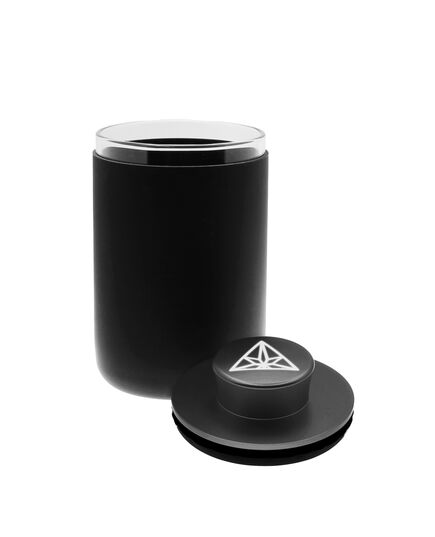 Treez Club Glass Stash Jar Container, designed for practical storage and aesthetic appeal, with a sturdy build and a weight of 290 grams.