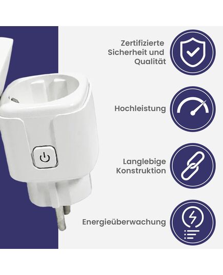 TREEZ TOOLS Smart Plug for intelligent control of household appliances, with a maximum load capacity of 3520W.