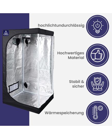 Treez Tools Grow Box with durable construction, featuring nylon zippers and double-stitched seams for long-lasting plant protection.