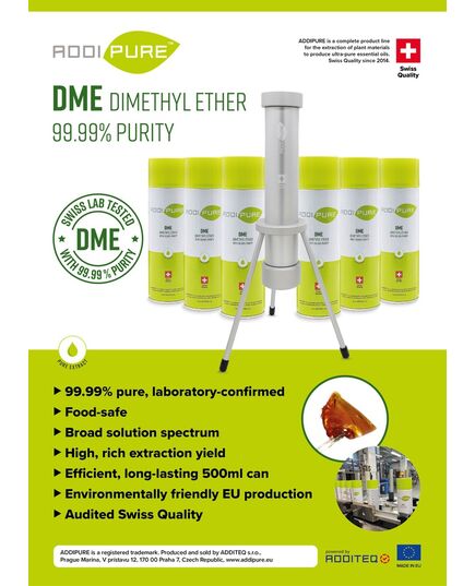 Product_ADDIPURE PEO 35*35 StarterKit contains everything you need to be able to get started with efficient plant extraction. Batch quantity: up to 15 g. Extraction agent: DME/n-Butane 500 ml cans. Made in the EU., Extraction agent: ADDIPURE DME/n-Butane, 4 image_Cannadusa_Marketplace_Buy