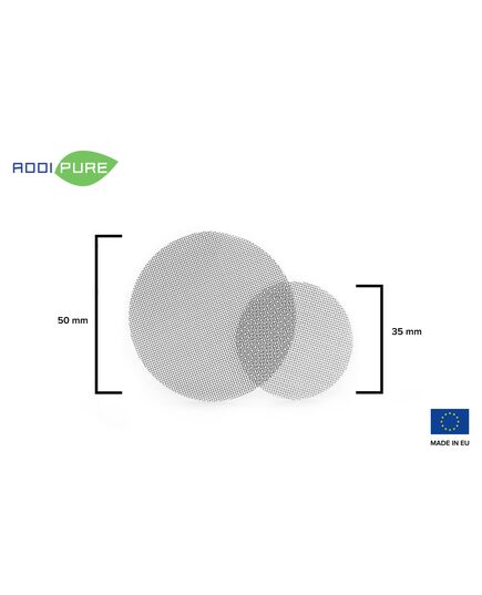 Product_ADDIPURE. Set of 2 AIQ stainless steel filters, coarse-mesh (400 µm). Diameter 35 mm. For use with ADDIPURE extractor PEO 35*35 and PEO 60*35., Quantity: 2, Diameter: 35 mm, 2 image_Cannadusa_Marketplace_Buy