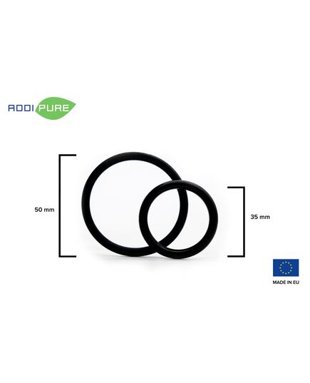 Product_ADDIPURE. Set of 2 black sealing O-rings. Diameter 31 mm. For use with ADDIPURE extractor PEO 35*35 and PEO 60*35., Quantity: 2, Diameter: 31 mm, 2 image_Cannadusa_Marketplace_Buy