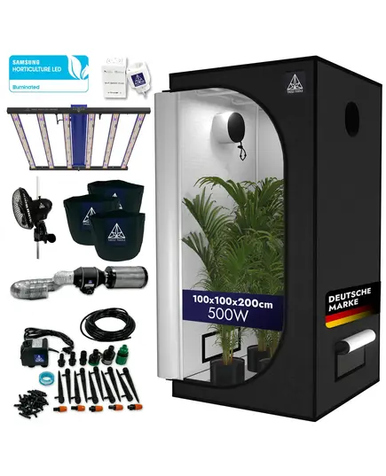 Produkt_Treez Tools Komplettes Grow Set Medium – Komplettes Indoor-Grow-Kit mit Grow-Zelt, LED-Beleuchtung, Belüftungssystem und Zubehör__Cannadusa_Marktplatz_Kaufen