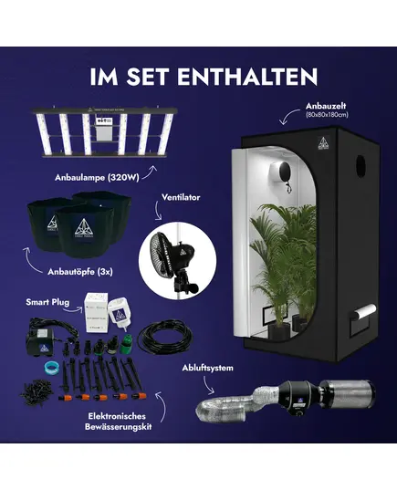 Product_Treez Tools Complete Grow Set Small – Complete Indoor Grow Kit with Grow Tent, LED Lighting, Ventilation System, and Accessories, 2 image_Cannadusa_Marketplace_Buy