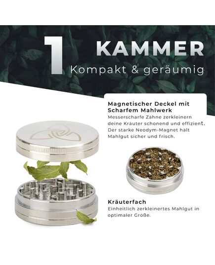 Product_Edelstahl Grinder 2-teilig 63mm glänzend, 3 image_Cannadusa_Marketplace_Buy