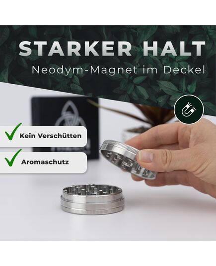 Product_Edelstahl Grinder 2-teilig 63mm glänzend, 5 image_Cannadusa_Marketplace_Buy