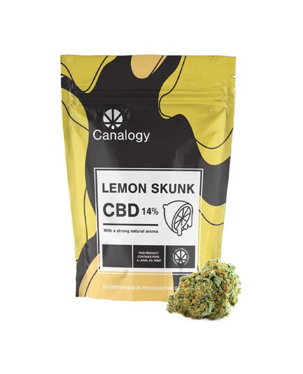 Produkt_Canalogy CBD Hanfblüte Lemon Skunk 14 %, ( 1 g - 100 g ) Ein Hauch von Zitrus für Ihr Wohlbefinden, Anzahl in Gramm: 1__Cannadusa_Marktplatz