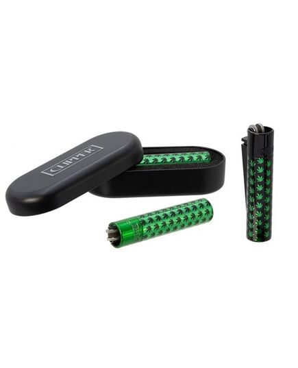 Produkt_Clipper Feuerzeug Metall Mini Leaves__Cannadusa_Marktplatz_Kaufen