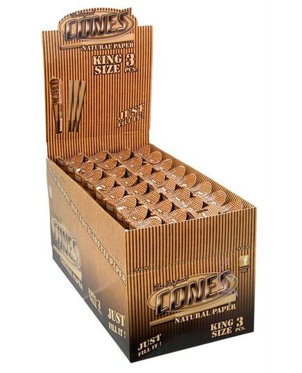 Produkt_CONES KING SIZE NATURAL, Paper 3Pack Display__Cannadusa_Marktplatz_Kaufen