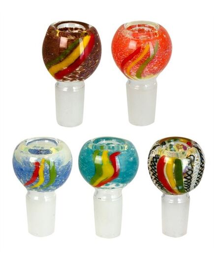 Produkt_Glas-Kopf "Marblehead", rund,6,5cm, Schliff: 18,8mm__Cannadusa_Marktplatz_Kaufen