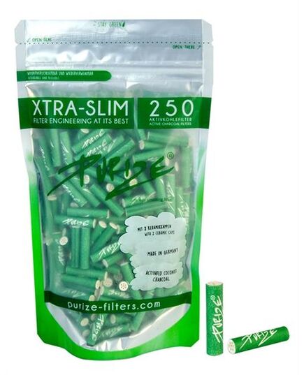 Product_PURIZE Aktivkohlefilter, XTRA Slim GREEN, ø 5,9mm, 250er Packung_Cannadusa_Marketplace_Buy