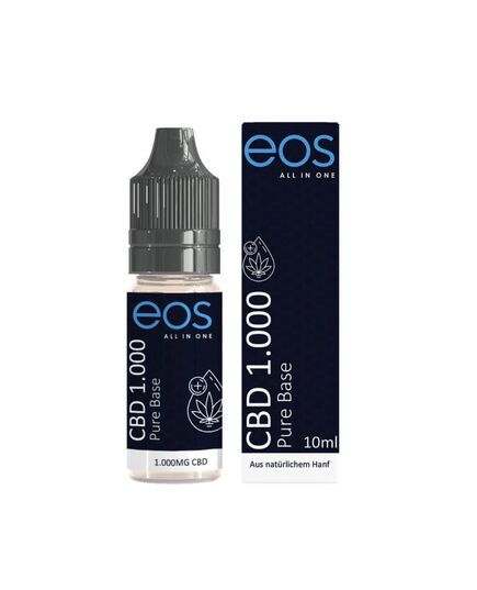 Produkt_eos CBD E-Liquid 500mg Cannabidiol in 10ml, eos CBD E-Liquid: Pure Base 1.000mg CBD pro 10ml Flasche__Cannadusa_Marktplatz