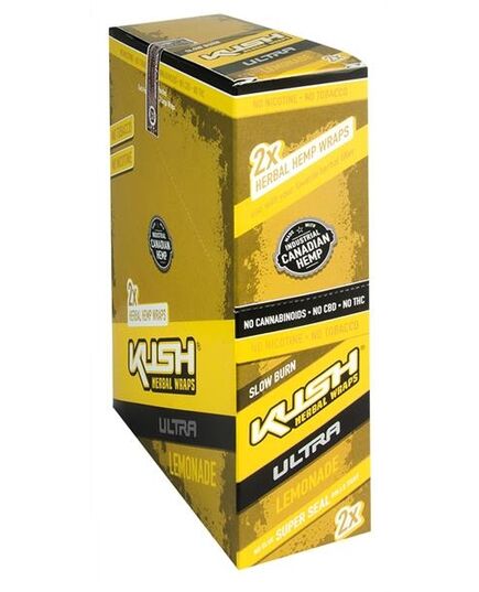 Product_Kush Ultra Herbal Wraps, 2x 25erBox, YELLOW, Lemonade_Cannadusa_Marketplace_Buy