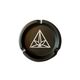 Close-up of the Treez Club Aluminum Ashtray in grey, highlighting its high-quality aluminum construction and non-slip mat at the bottom for stability on smooth surfaces.