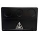 Close-up of the Treez Club Herb Rolling Tray in black, showcasing its sleek, modern design and durable aluminum construction, measuring 280 mm by 210 mm by 7 mm