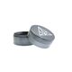 Treez Club 63 mm Grau Premium Grinder, 4-teilig, aus Aluminium, mit scharfen Zähnen für effizientes Kräutermahlen.