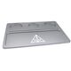 The Treez Club High-End Smoking Accessories Herb Rolling Tray in grey, made of high-quality aluminum, offering an elegant and practical solution for rolling and storing herbs