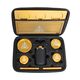 Treez Club gold Premium Accessories Case, a stylish and comprehensive set designed for herb storage and use.