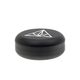 Close-up of the Treez Club CannaPuck Storage Jar in black, highlighting its waterproof and smell-proof threading design, ensuring herbs stay fresh and dry